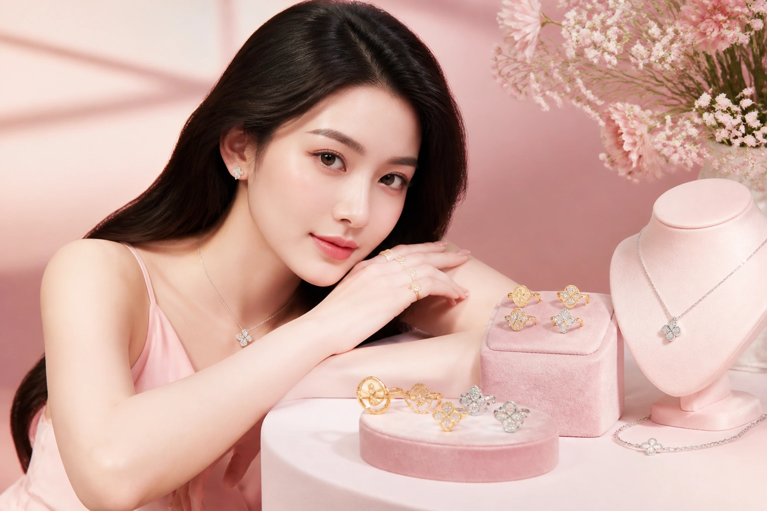 Các mẫu nhẫn kim tiền và cỏ bốn lá phong thủy tại DNJ Silver