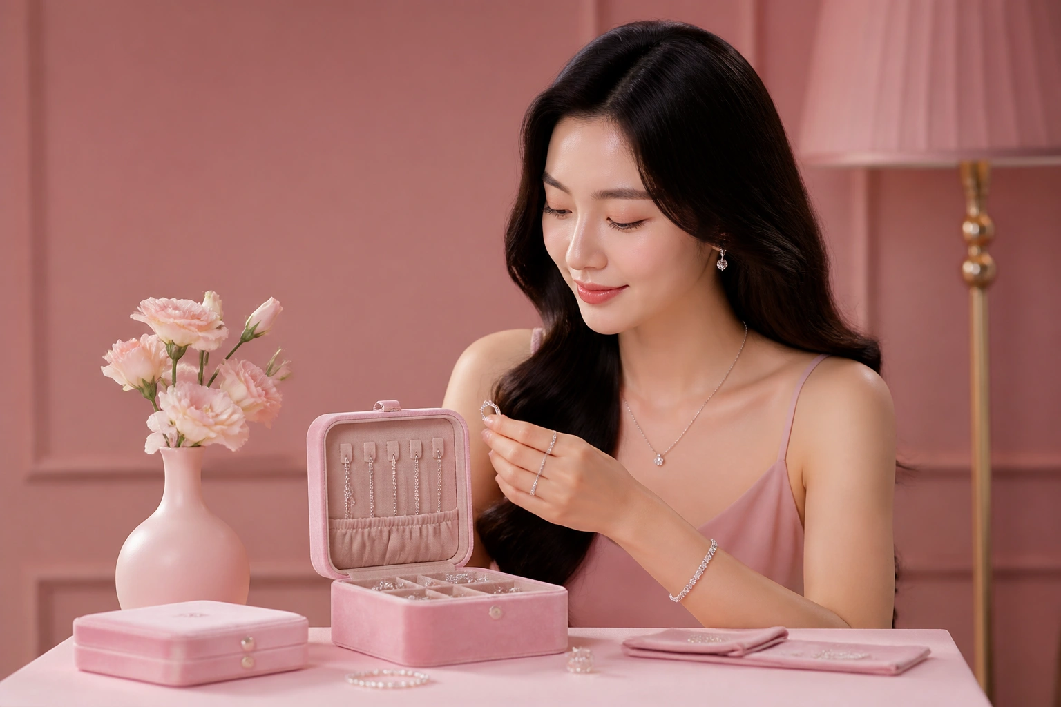Cách bảo quản trang sức trong hộp nhung chuyên dụng của DNJ Silver
