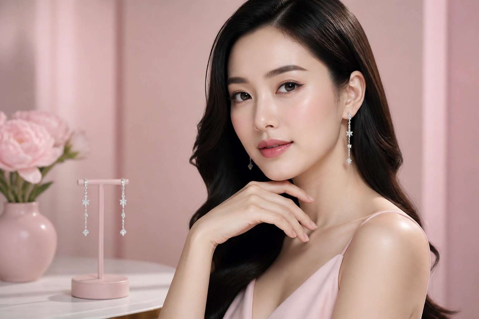 Cách chọn khuyên tai dáng dài giúp gương mặt trông gọn gàng hơn