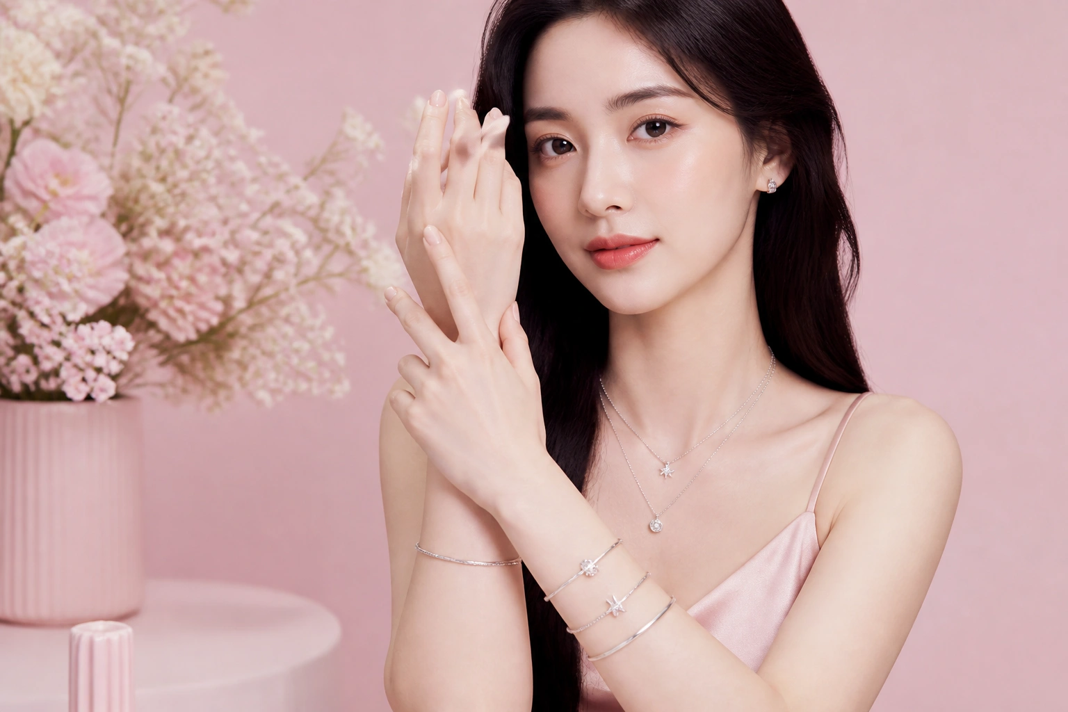 Cách phối layer nhiều vòng cứng cho người có cổ tay gầy