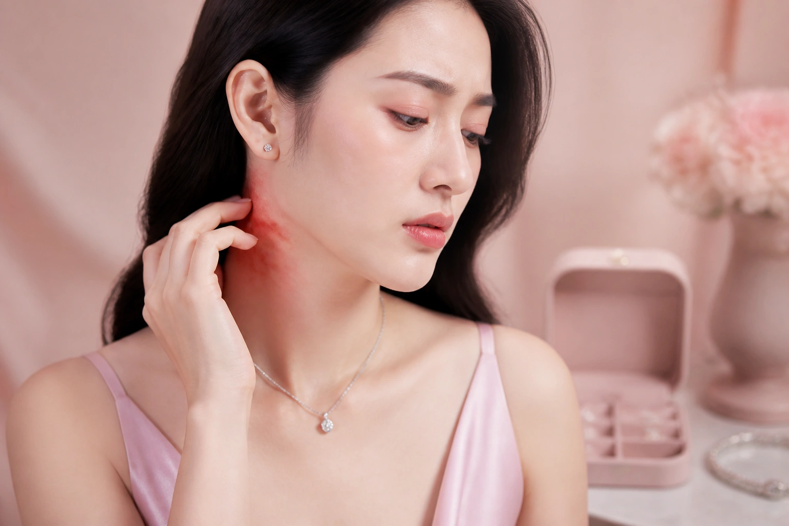 Cận cảnh các biểu hiện kích ứng da do đeo trang sức chứa niken