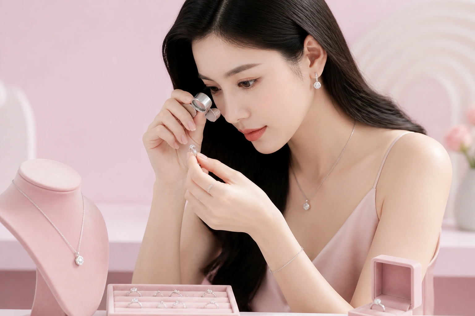 Cận cảnh độ tinh khiết của bạc S925 ý tại DNJ Silver