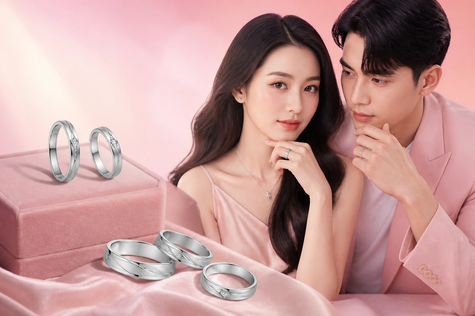 Cận cảnh độ tinh xảo của top 5 mẫu nhẫn cặp tại DNJ Silver