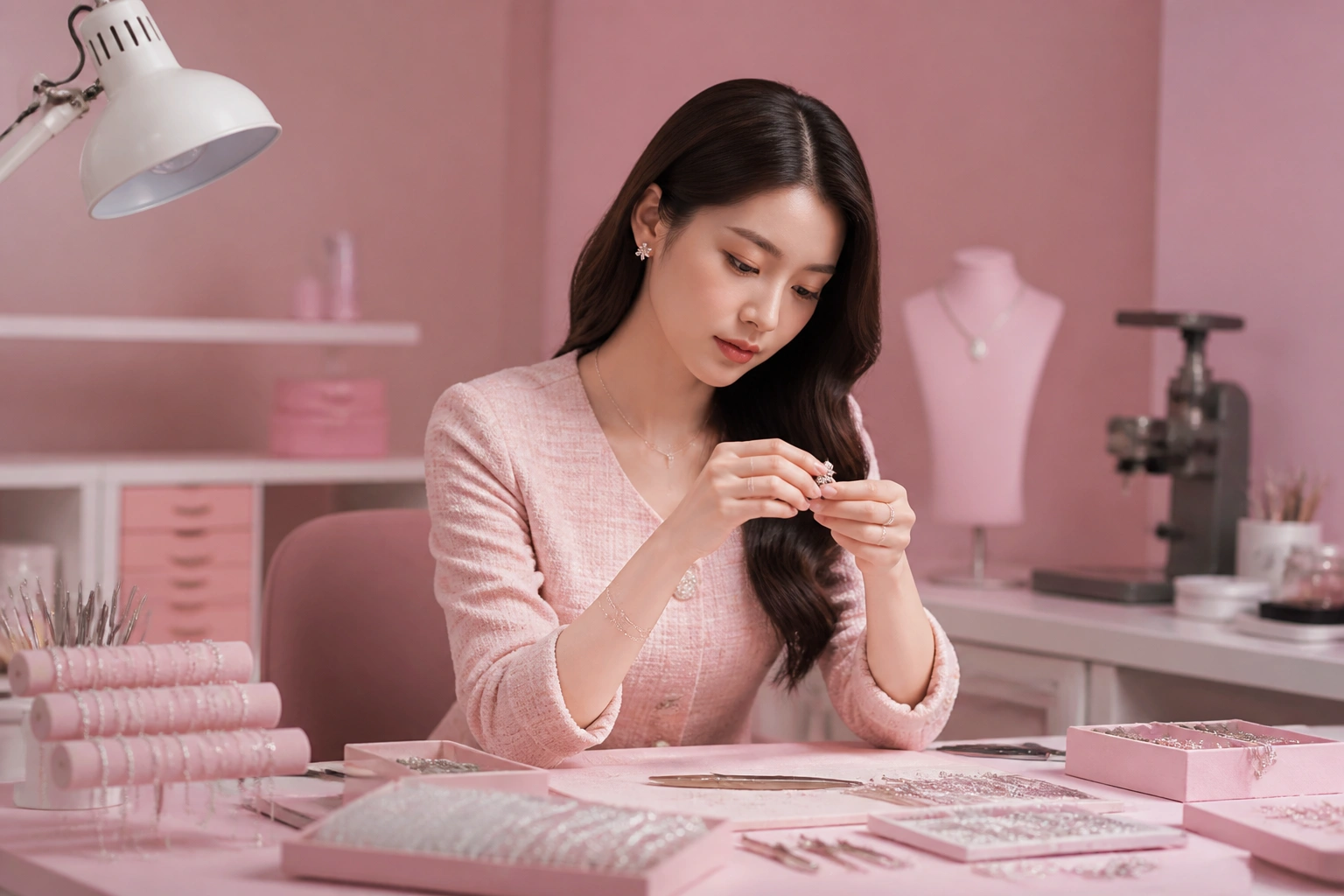 Cận cảnh phôi bạc S925 chuẩn ý tại xưởng chế tác dnj