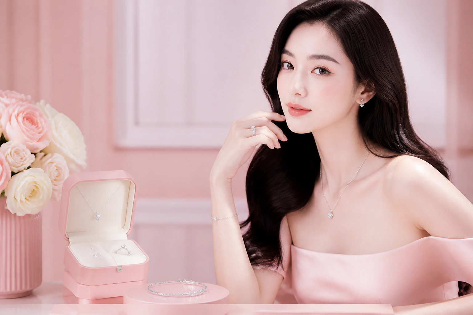 Chi tiết độ hoàn thiện cao cấp của trang sức bạc DNJ Silver
