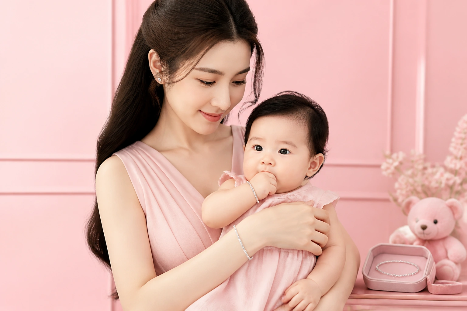 Chiếc lắc tay bạc tinh xảo bảo vệ sức khỏe cho bé yêu