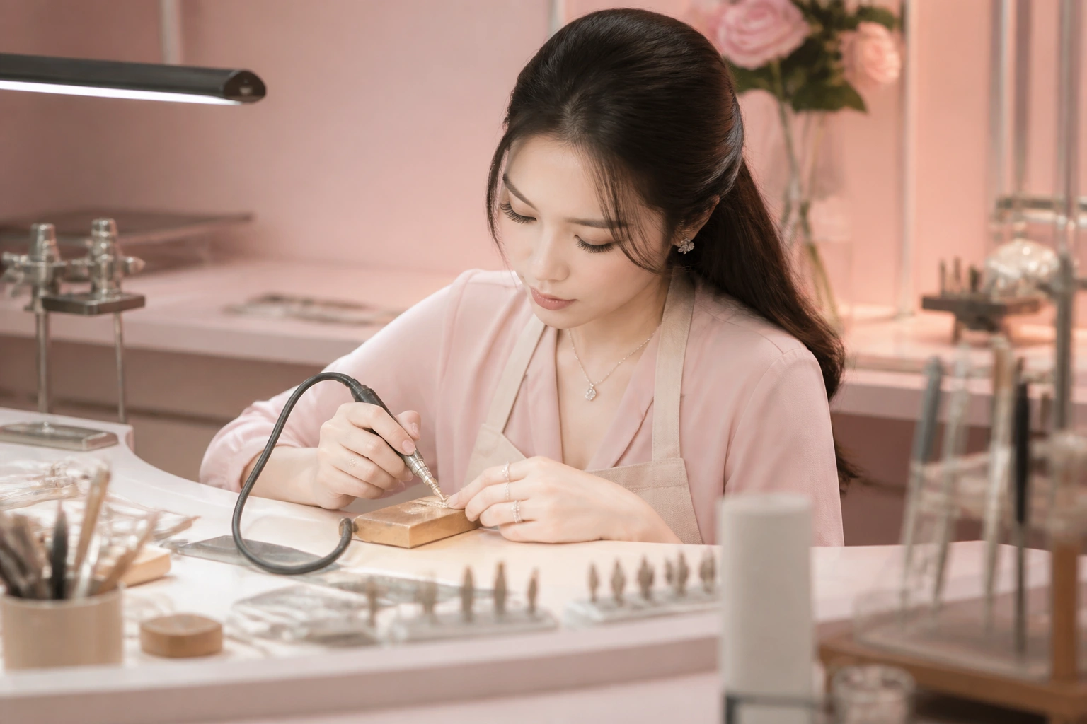 Công đoạn chế tác thủ công tỉ mỉ tại xưởng bạc DNJ Silver