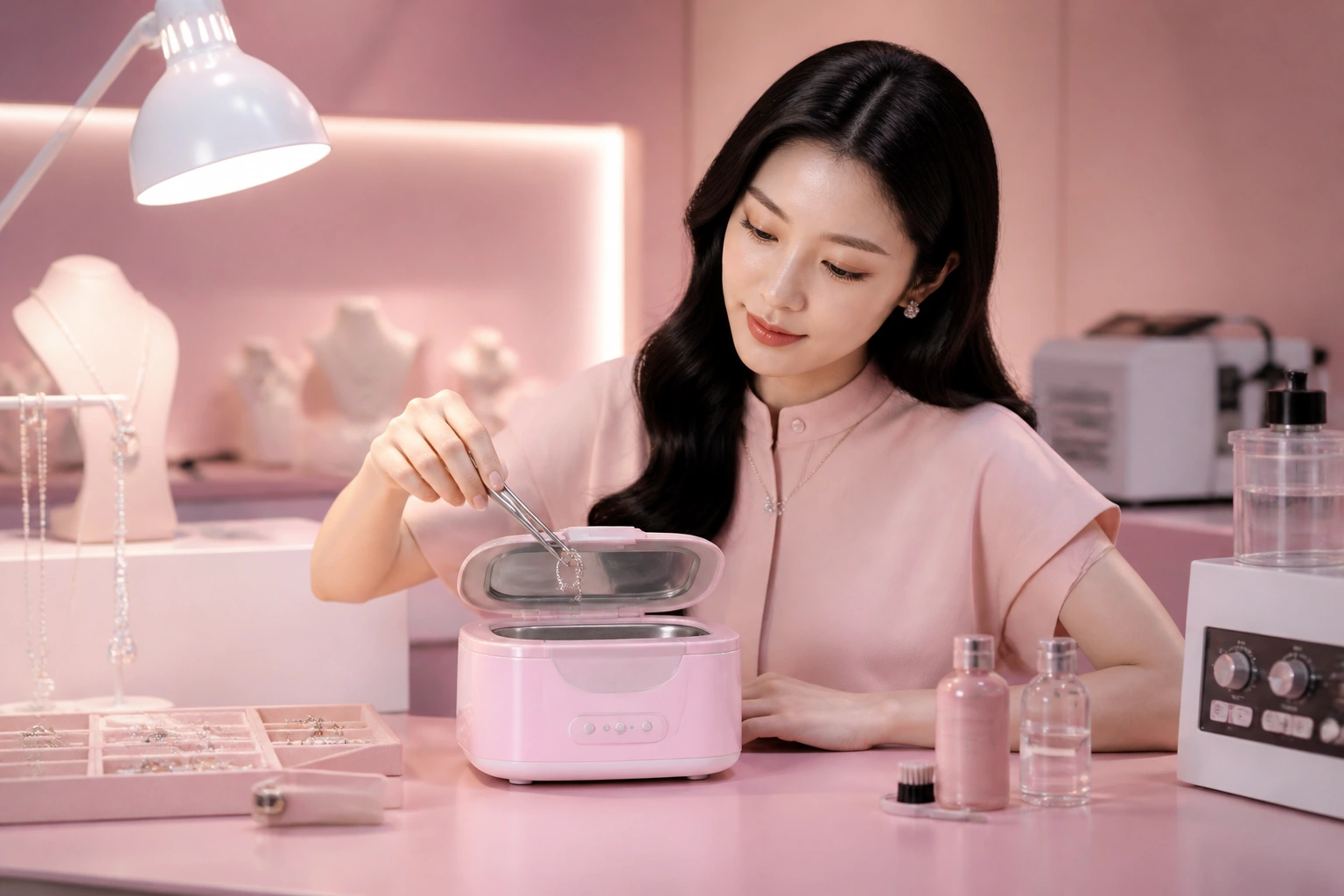 Dịch vụ làm mới trang sức chuyên nghiệp bằng máy siêu âm tại dnj