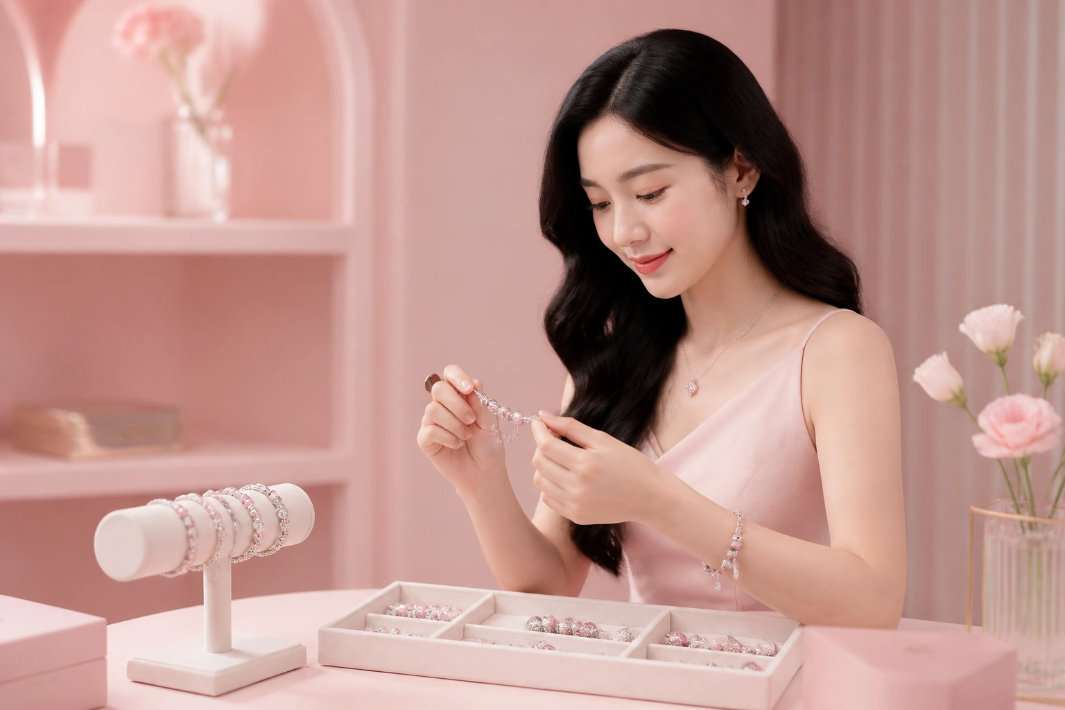 Gợi ý bố cục sắp xếp hạt charm để tối ưu không gian vòng tay