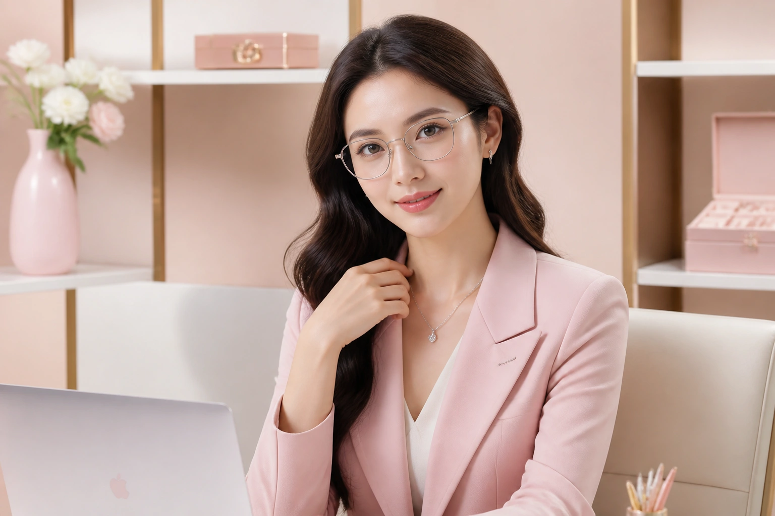 Gợi ý các mẫu dây chuyền bạc phù hợp cho dân công sở đeo kính