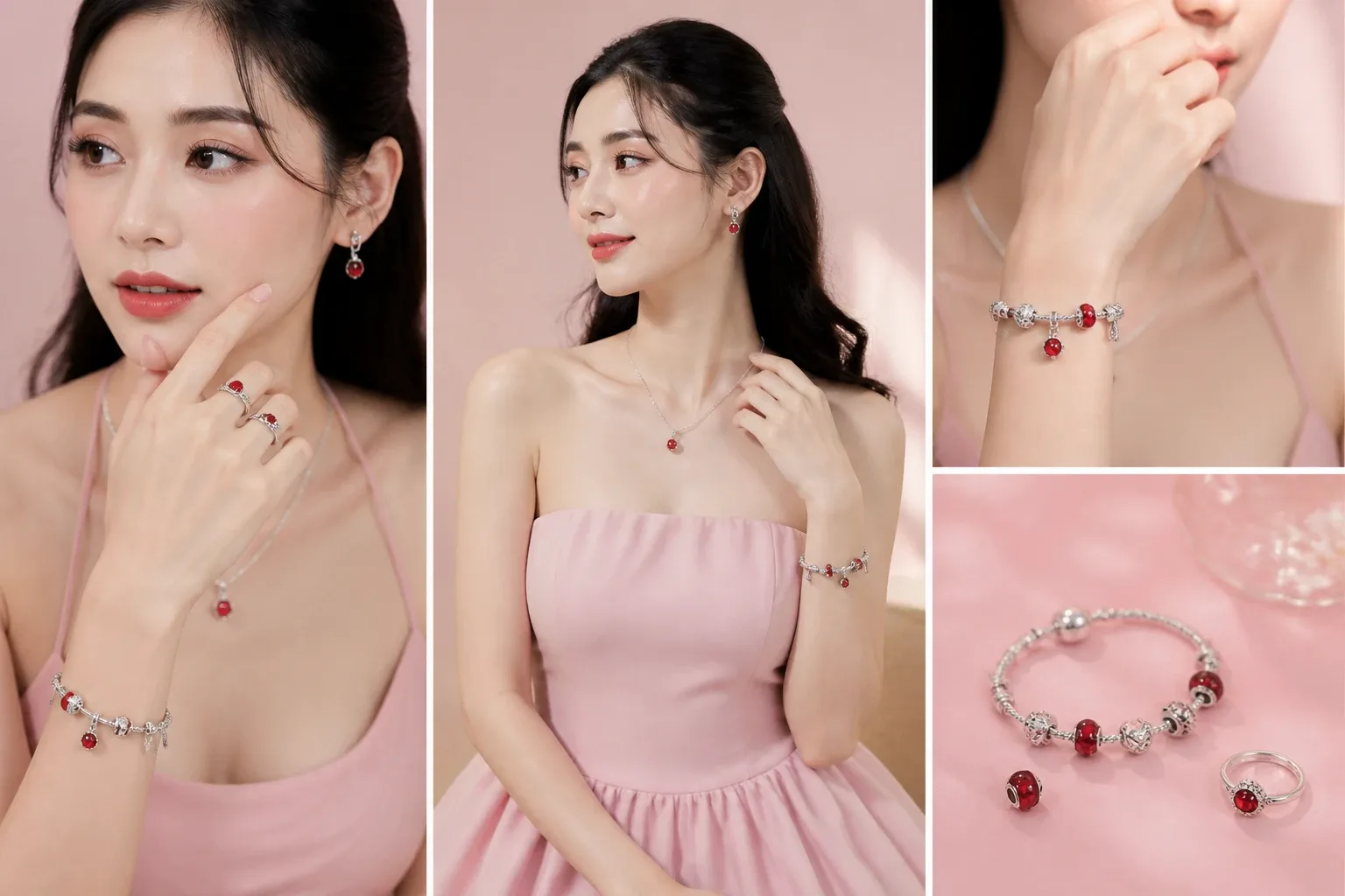 Gợi ý cách mix-match charm đá đỏ theo nhiều phong cách