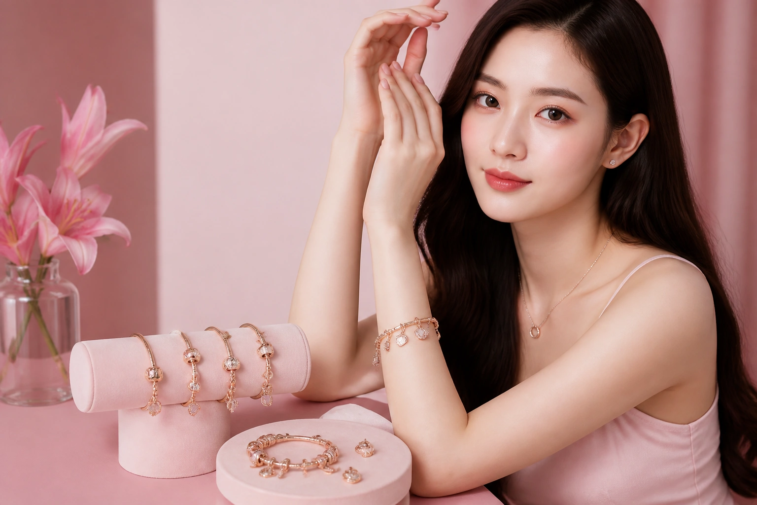 Gợi ý cách mix vòng charm vàng hồng theo phong thủy ngũ hành