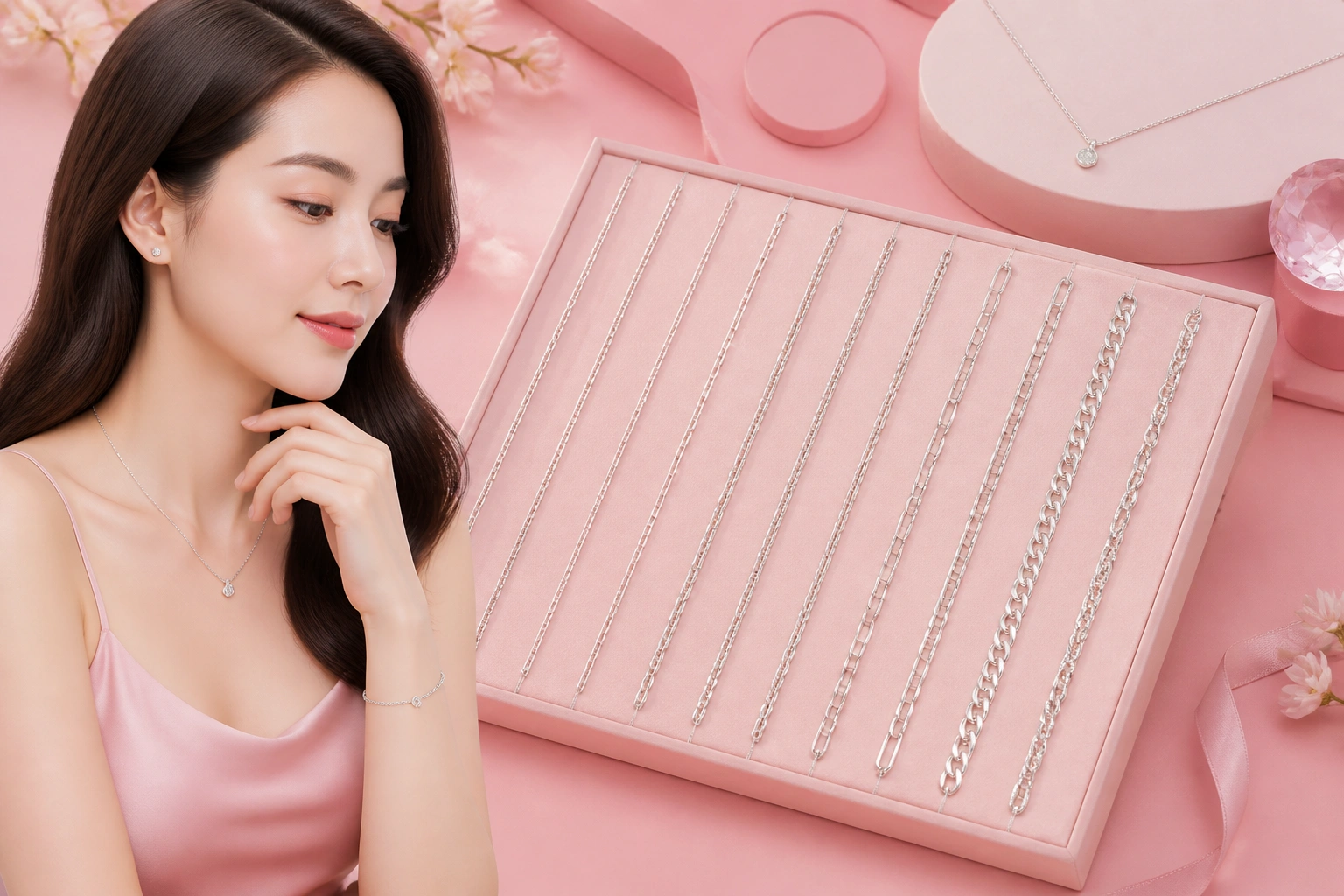 tổng hợp các kiểu mắt xích dây chuyền bạc phổ biến tại DNJ Silver