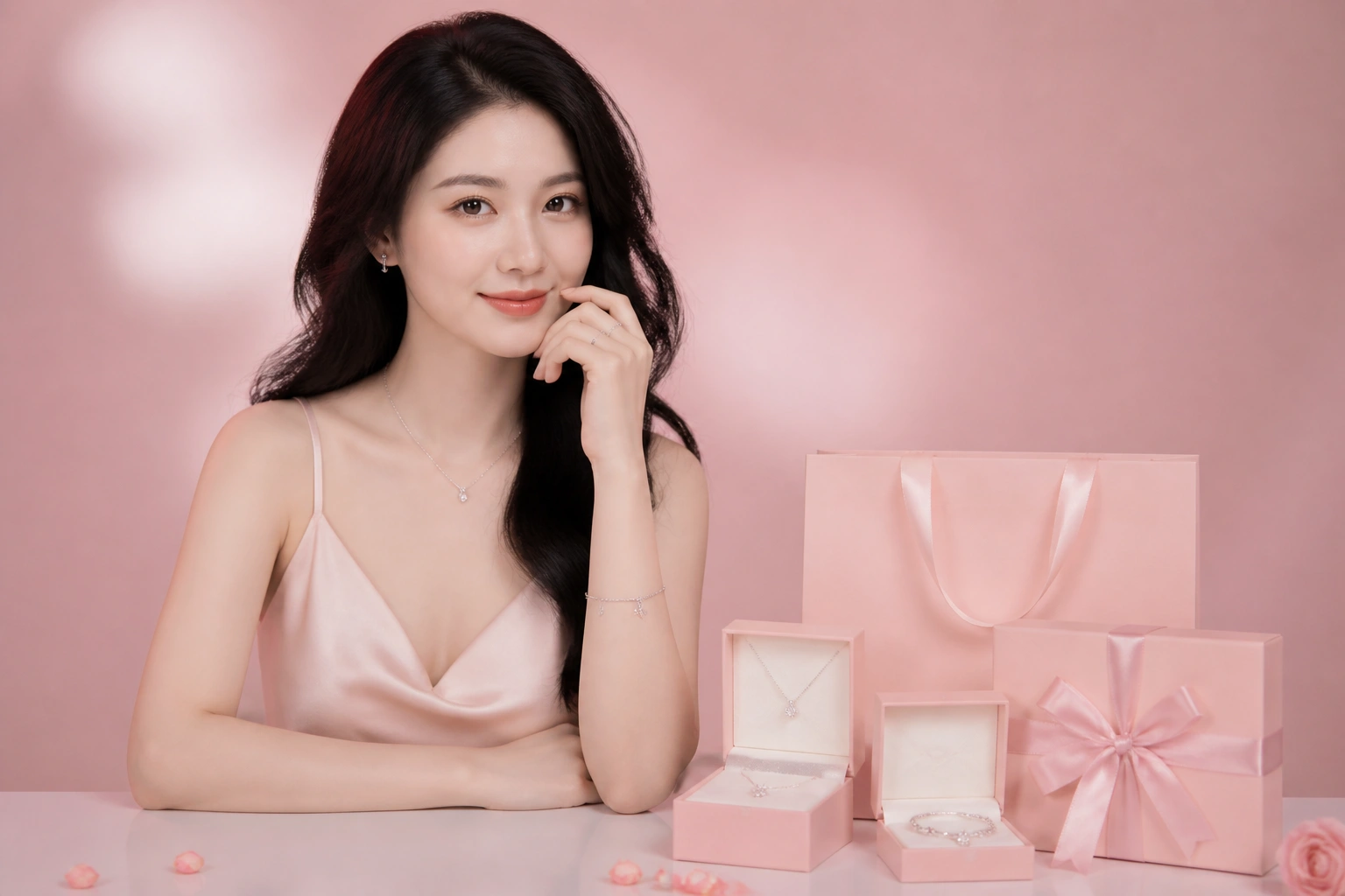 Hộp quà tặng sang trọng đi kèm khi mua trang sức bạc tại DNJ Silver
