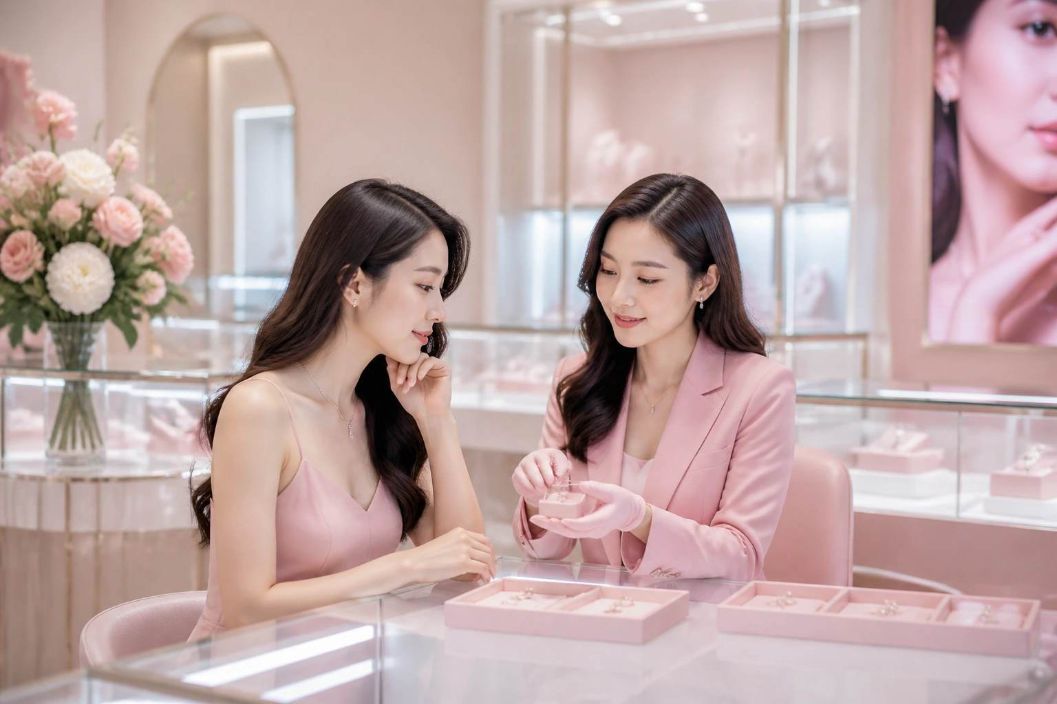 Không gian cửa hàng và dịch vụ tư vấn cá nhân hóa tại DNJ Silver