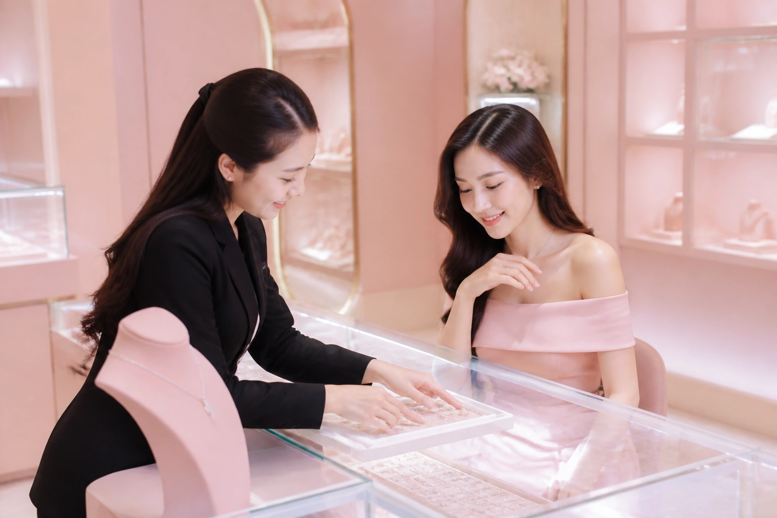 Không gian trưng bày và tư vấn trang sức chuyên nghiệp tại dnj