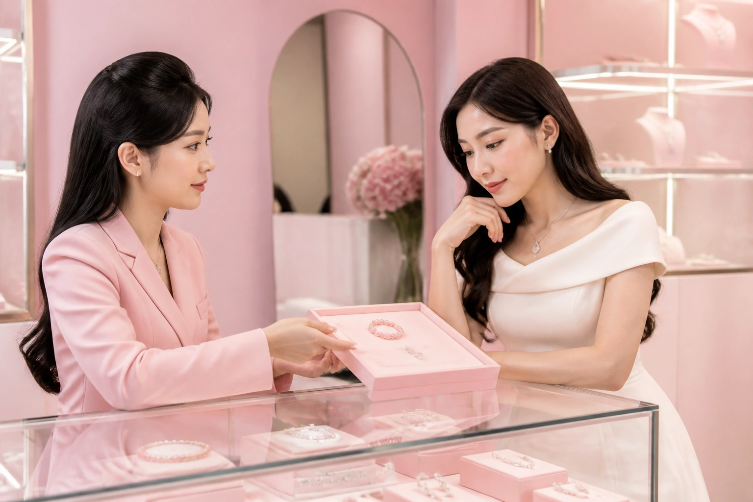Không gian tư vấn trang sức phong thủy tận tâm tại dnj