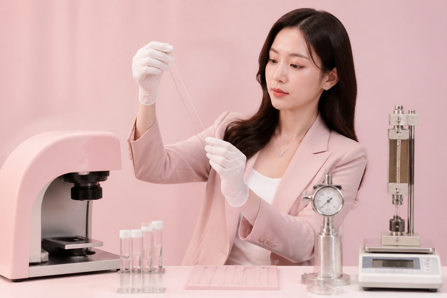 Kiểm định độ bóng và độ dẻo dai của bạc ý S925 tại dnj