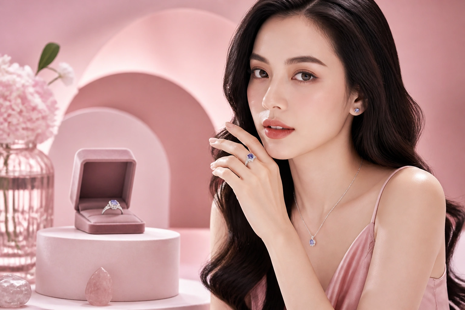 Mẫu nhẫn bạc tanzanite tinh xảo mang ý nghĩa phong thủy tại DNJ Silver