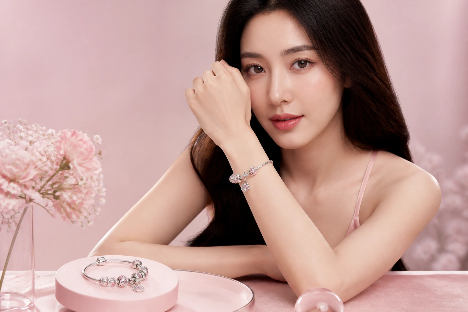 Mẫu vòng charm bạc phối đối xứng thanh lịch cho quý cô xử nữ