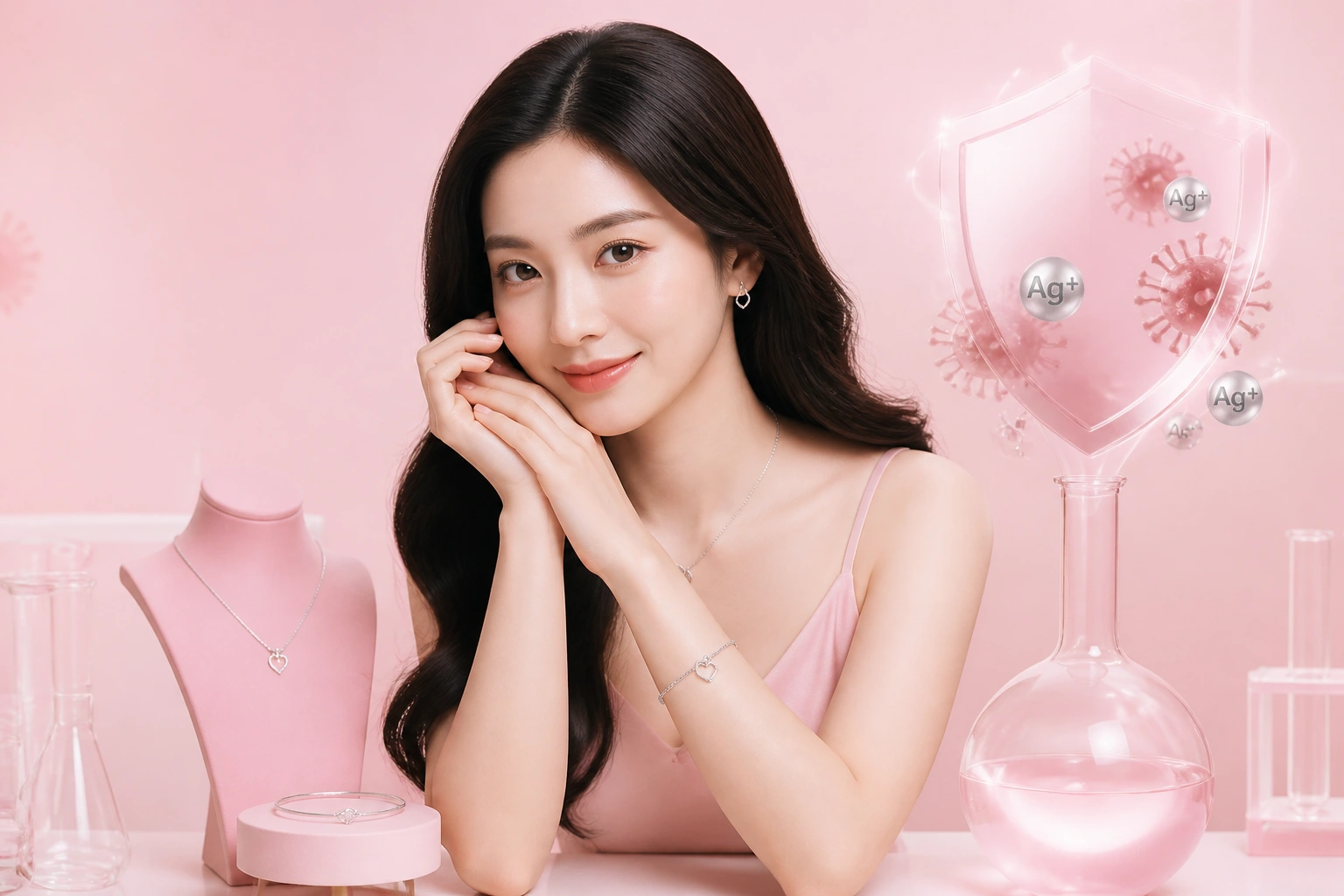 Minh họa khả năng kháng khuẩn và bảo vệ sức khỏe của bạc 925