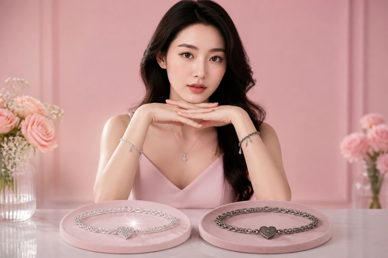 Minh họa sự khác biệt giữa bạc sáng bóng và bạc bị xỉn màu