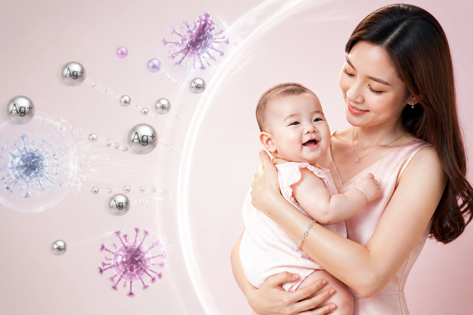 Mô phỏng ion bạc tấn công vi khuẩn giúp bảo vệ sức khỏe bé