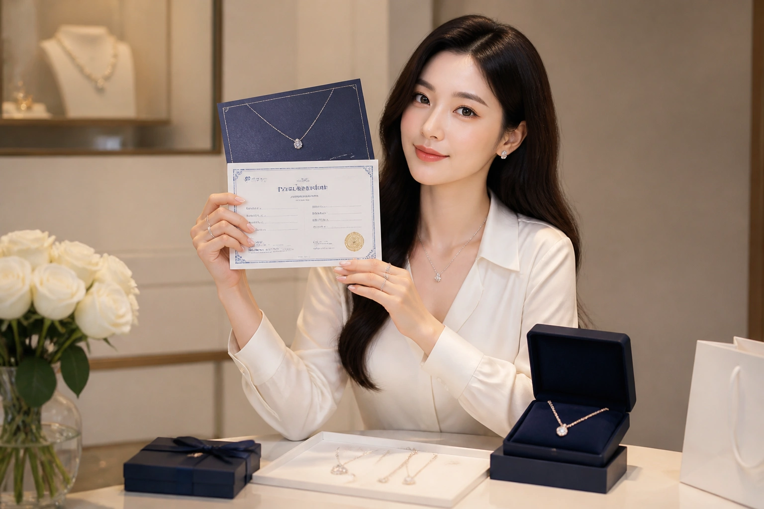 Phiếu bảo hành và chứng nhận định lượng bạc tại DNJ Silver
