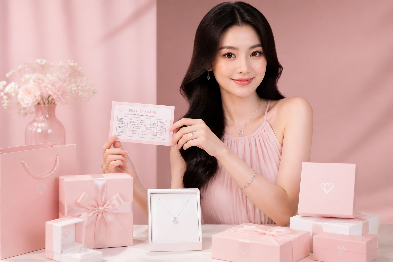 Phiếu bảo hành và quy cách đóng gói chuyên nghiệp tại DNJ Silver