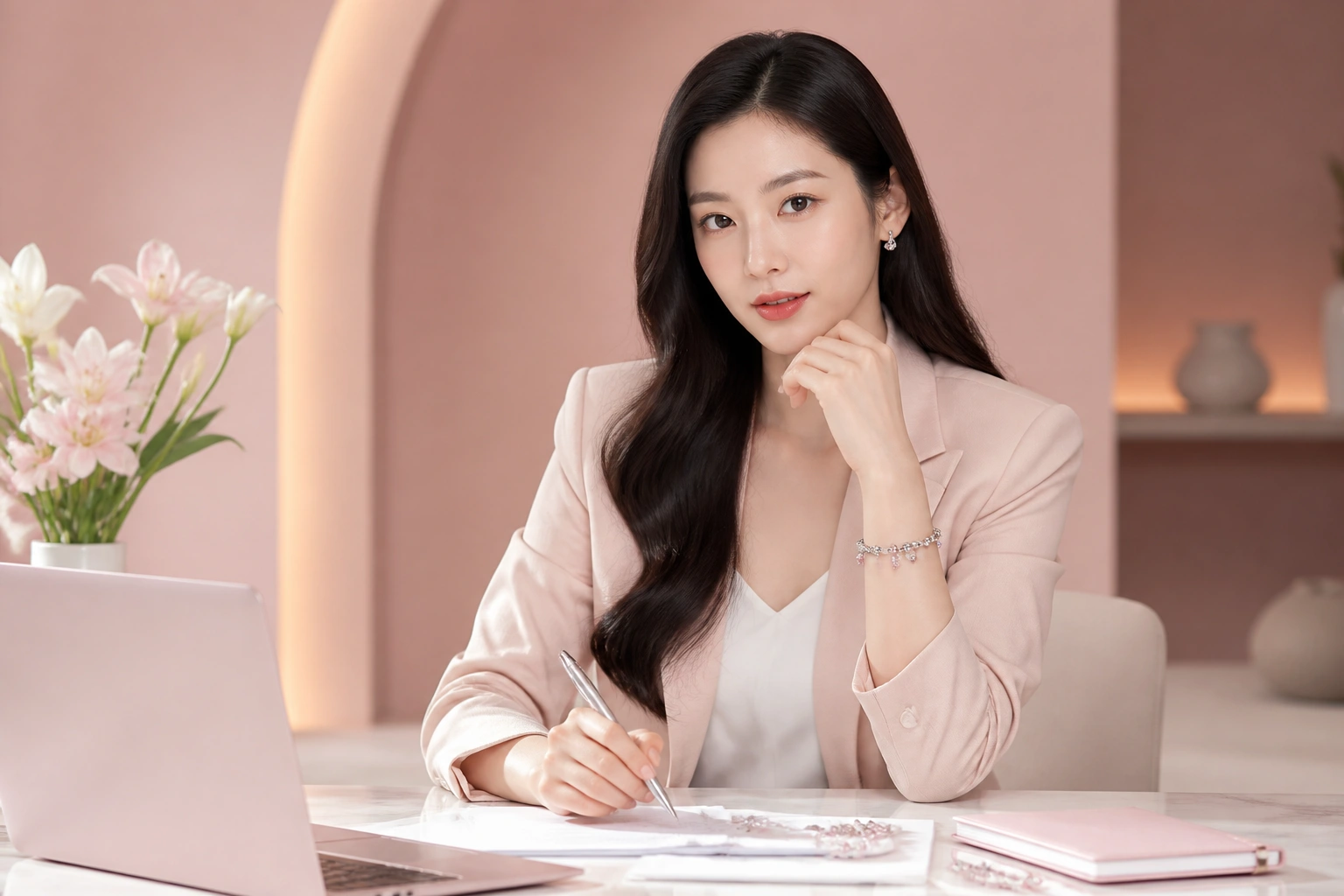 Phối vòng charm tối giản cùng trang phục công sở hiện đại