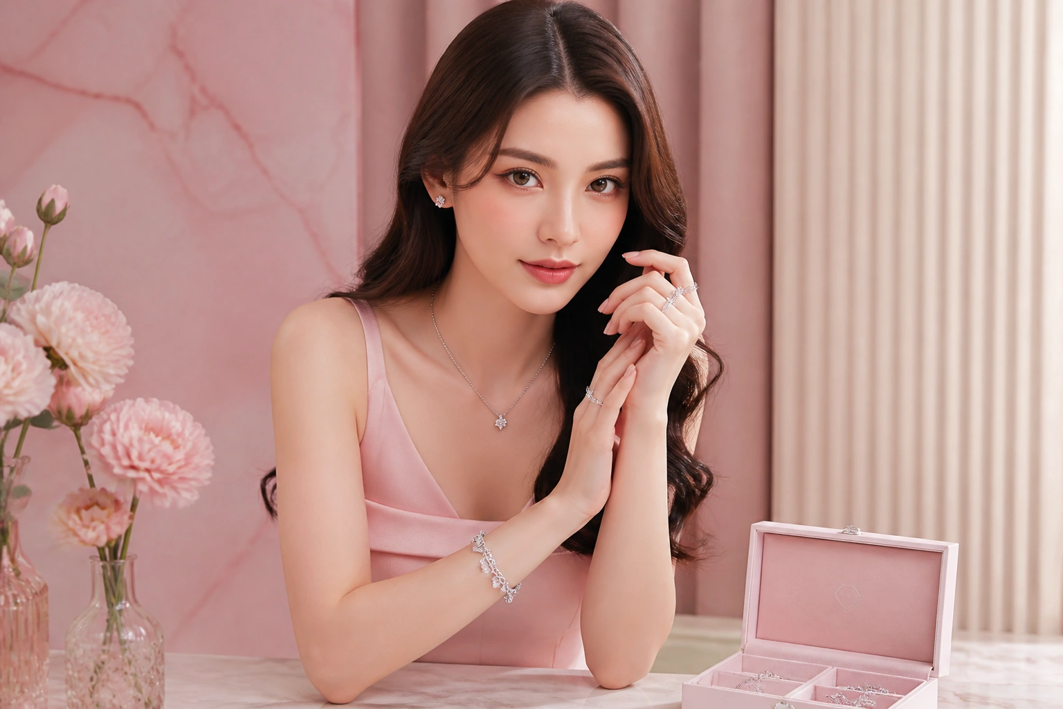 Quý cô bạch dương tự tin tỏa sáng cùng phụ kiện bạc cao cấp dnj