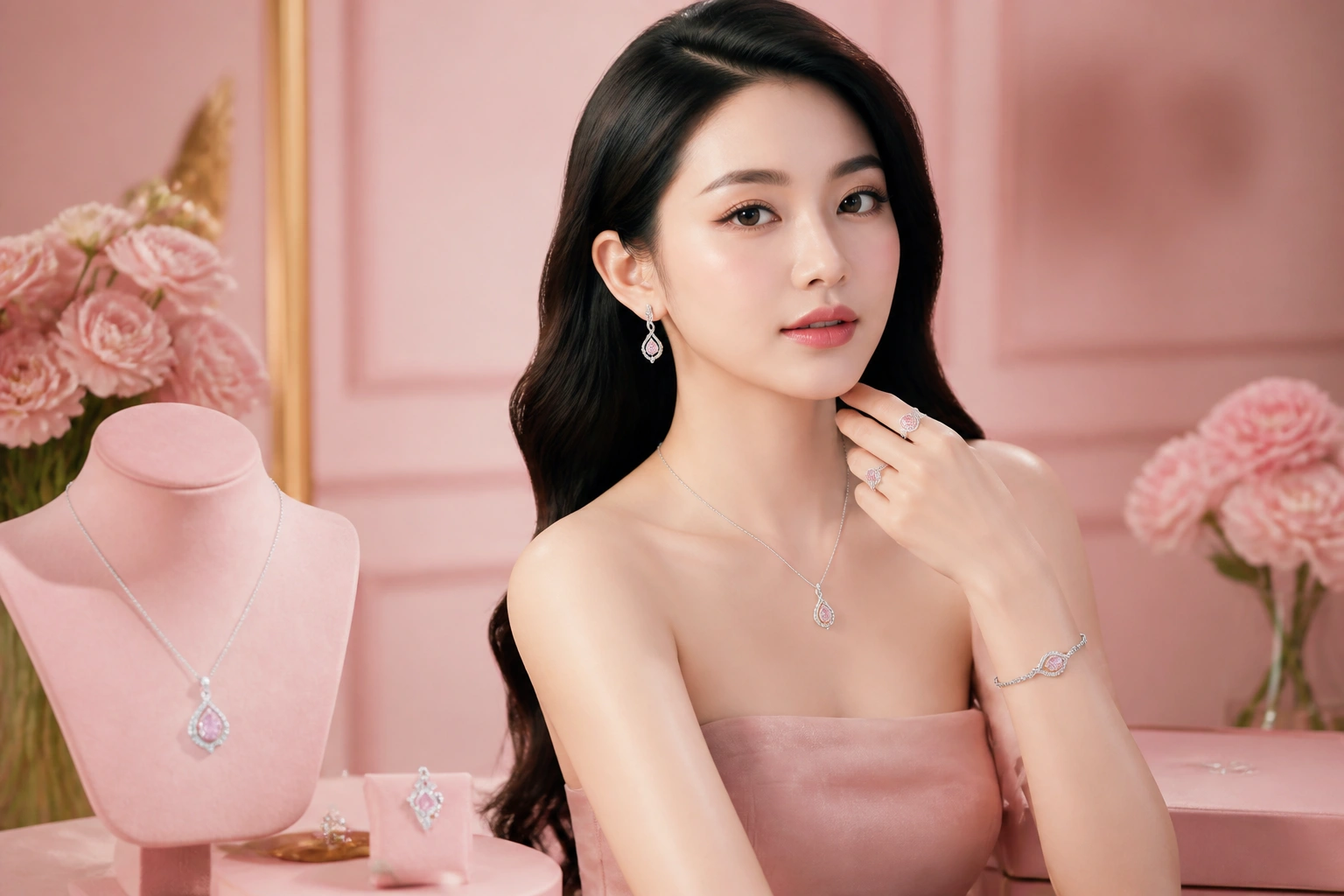 Quý cô thanh lịch tỏa sáng với bộ trang sức bạc ý thiết kế độc bản