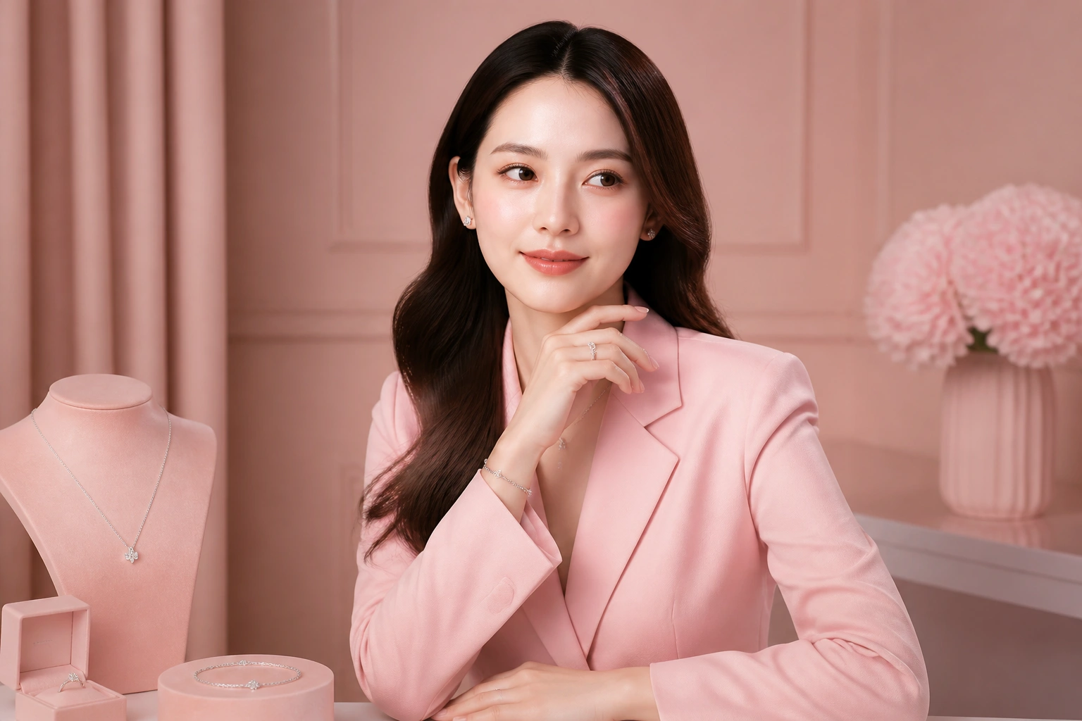 Quý cô thanh lịch với bộ trang sức bạc thiết kế tối giản tại DNJ Silver