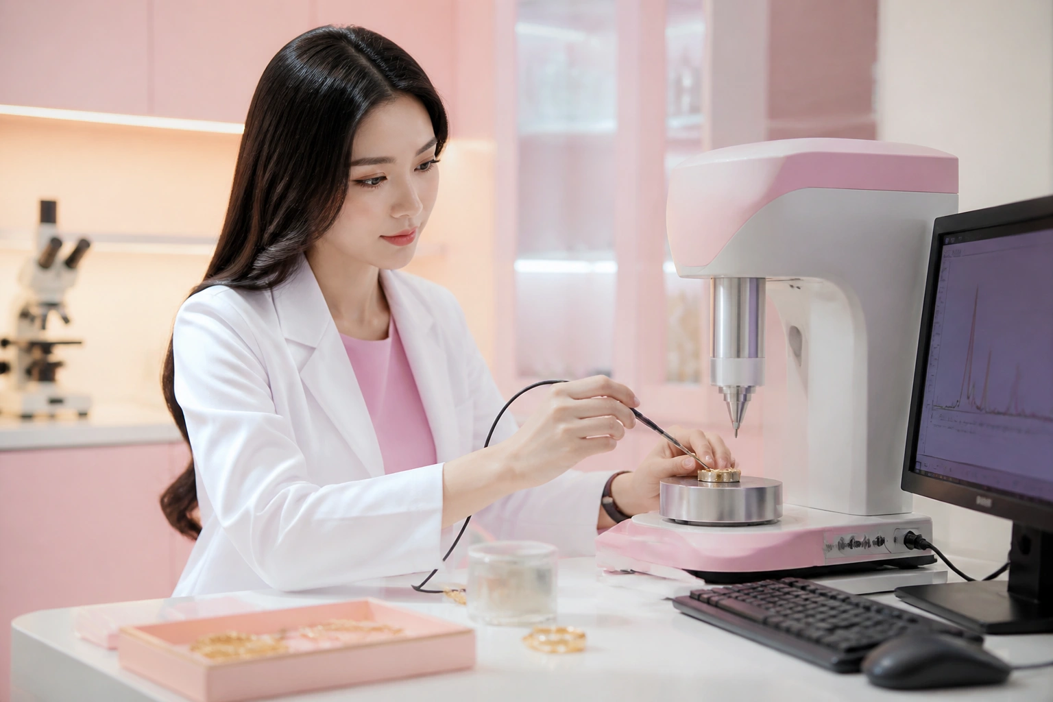 Quy trình đo độ dày lớp mạ vàng tại phòng kỹ thuật DNJ Silver