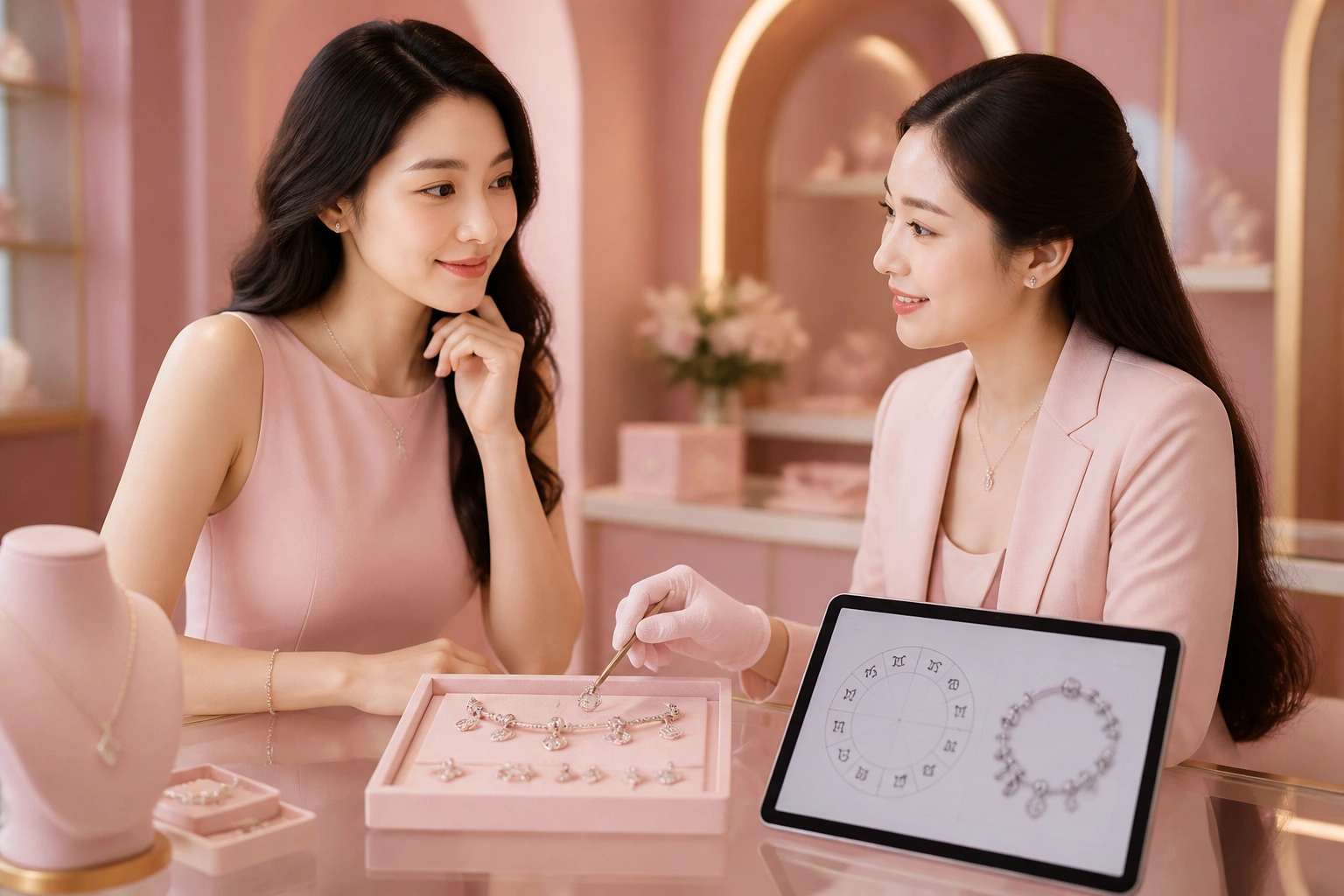 Quy trình tư vấn mix charm cá nhân hóa theo cung hoàng đạo tại DNJ Silver