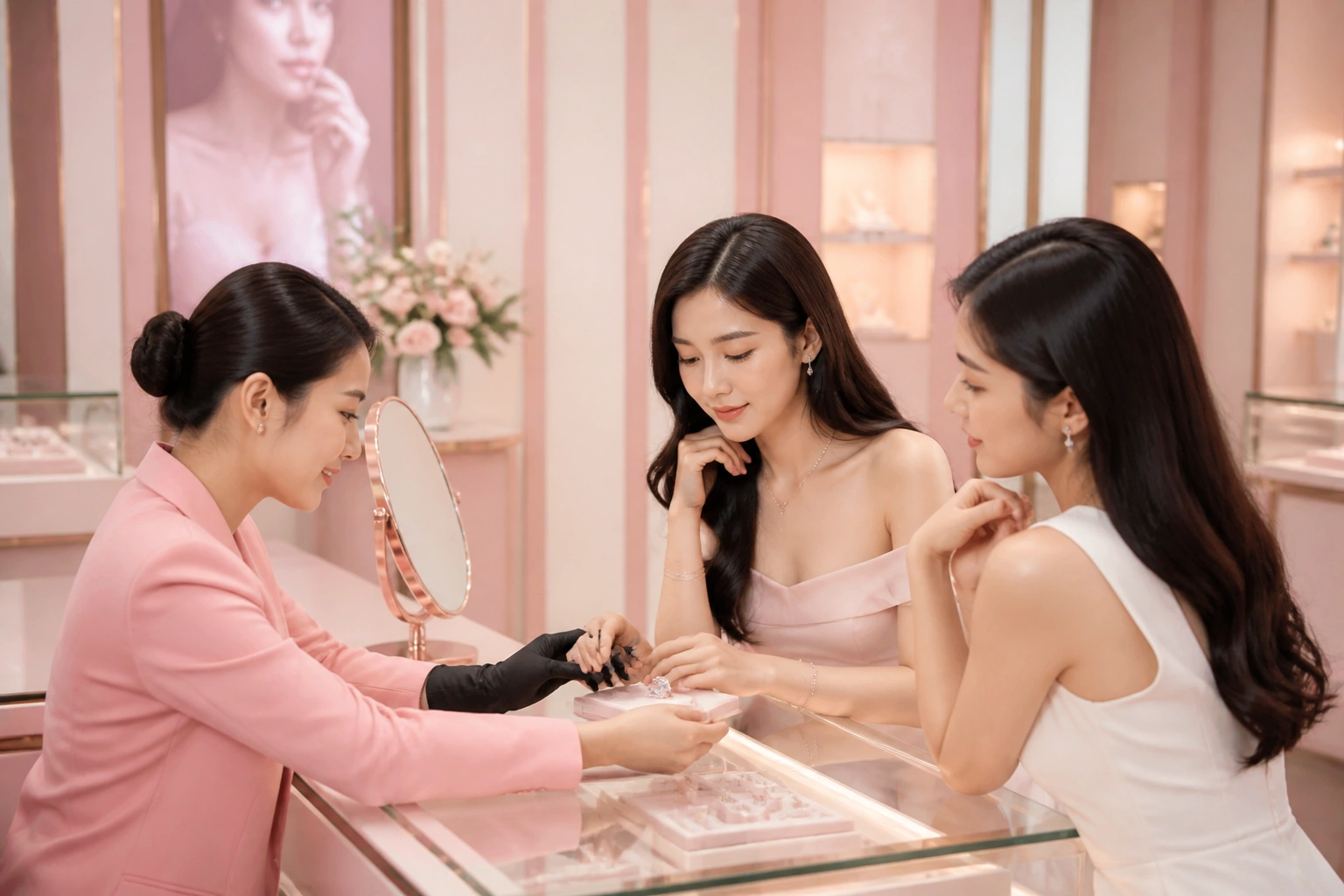 Showroom DNJ Silver tại Thanh Nhàn với không gian tư vấn ấm cúng và sang trọng