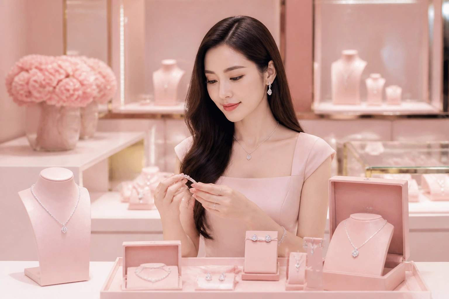 Showroom DNJ Silver với đa dạng các mẫu quà tặng trang sức bạc sang trọng