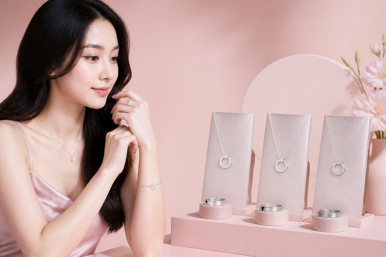 So sánh các kiểu hoàn thiện: bóng gương, satin và matte trên trang sức bạc