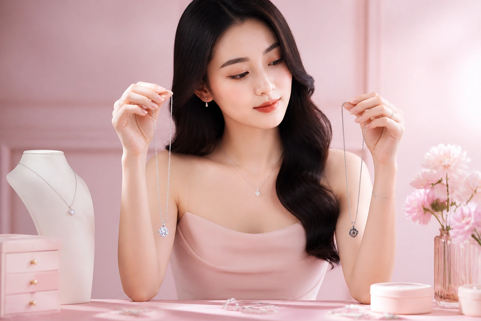So sánh dây chuyền bạc sáng bóng và bạc bị xỉn màu do tác động của môi trường