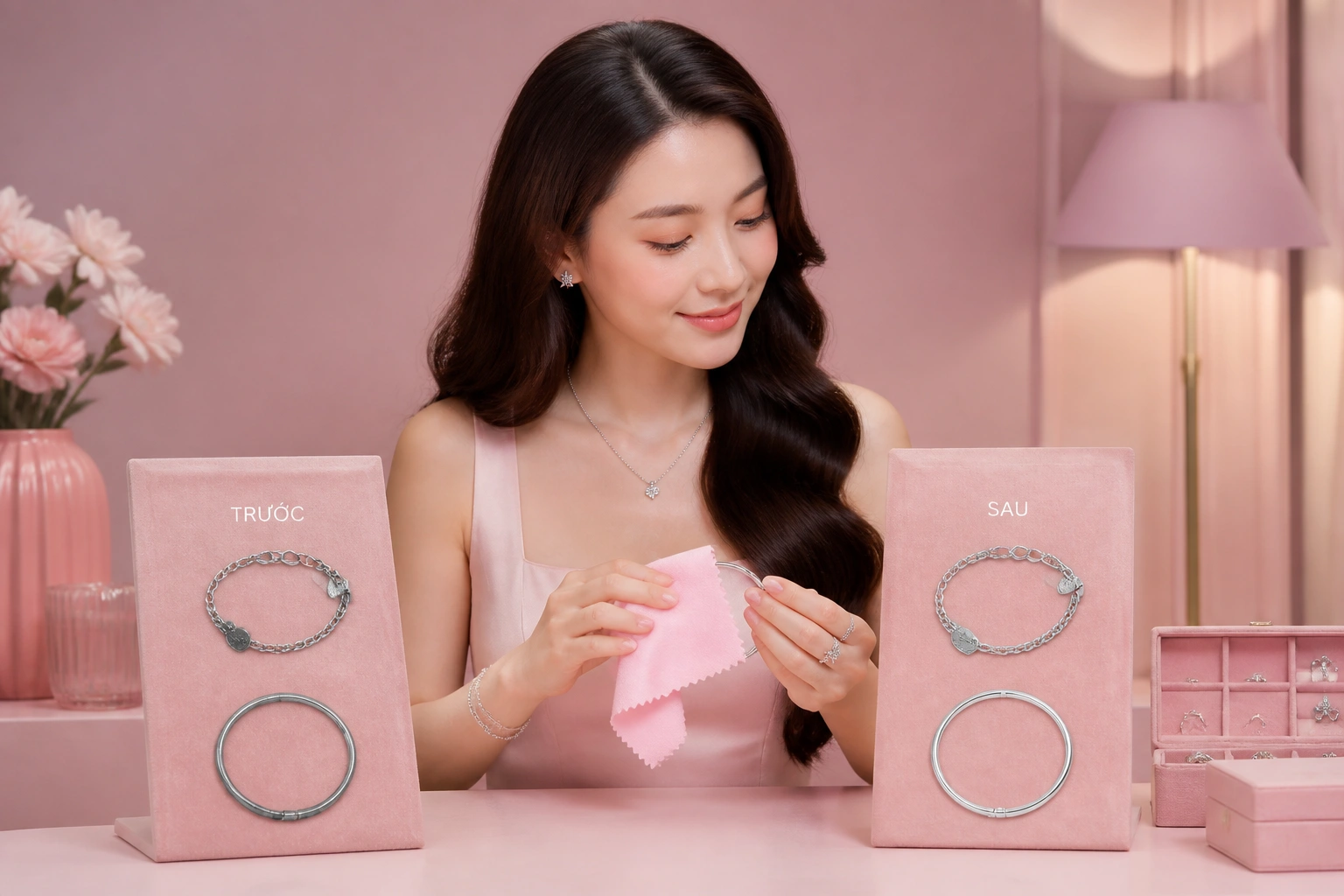 Cách dùng khăn lau bạc đánh bóng trang sức tại nhà | DNJ Silver - hình minh họa 3