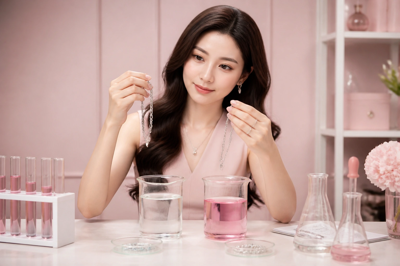 Thử nghiệm so sánh độ sáng giữa bạc mạ Nano và bạc thường sau khi tiếp xúc với môi trường hóa chất