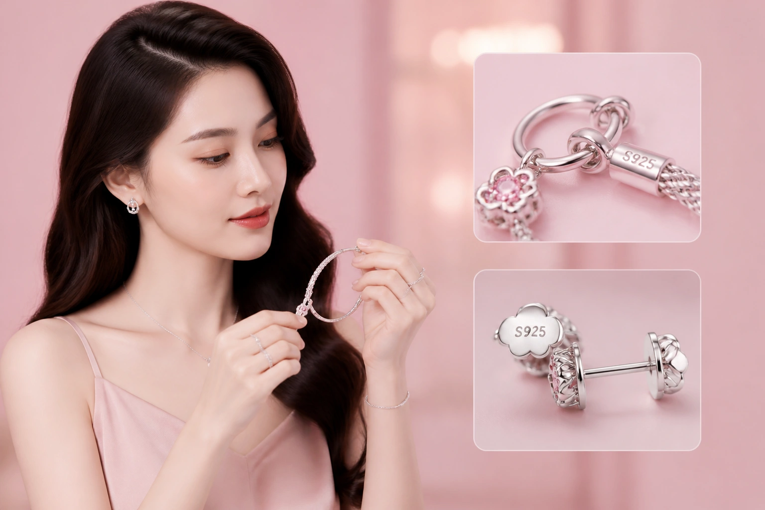 Vị trí đóng dấu chuẩn trên các dòng lắc tay và khuyên tai