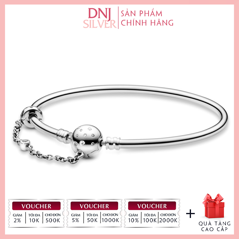 Vòng tay charm bạc 925 cao cấp - Vòng charm Moments Chain Clasp One In a Million Bangle - Vòng tay dành cho nam và nữ