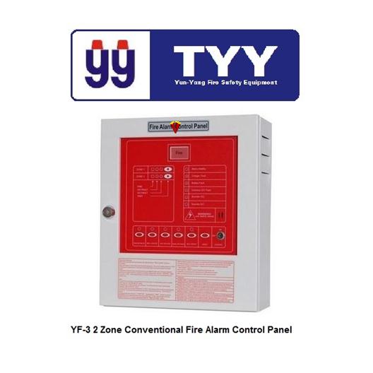Trung tâm báo cháy 2 kênh bao gồm ắc quy YF3 - 2 zone