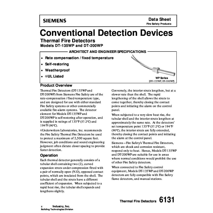Đầu báo nhiệt cố định loại thường chống nước DT-200WP