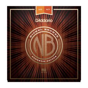 D'Addario NB1047 Nickel Bronze Acoustic Guitar Strings, Extra Light, 10-47