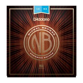 D'Addario NB1253 Nickel Bronze Acoustic Guitar Strings, Light, 12-53