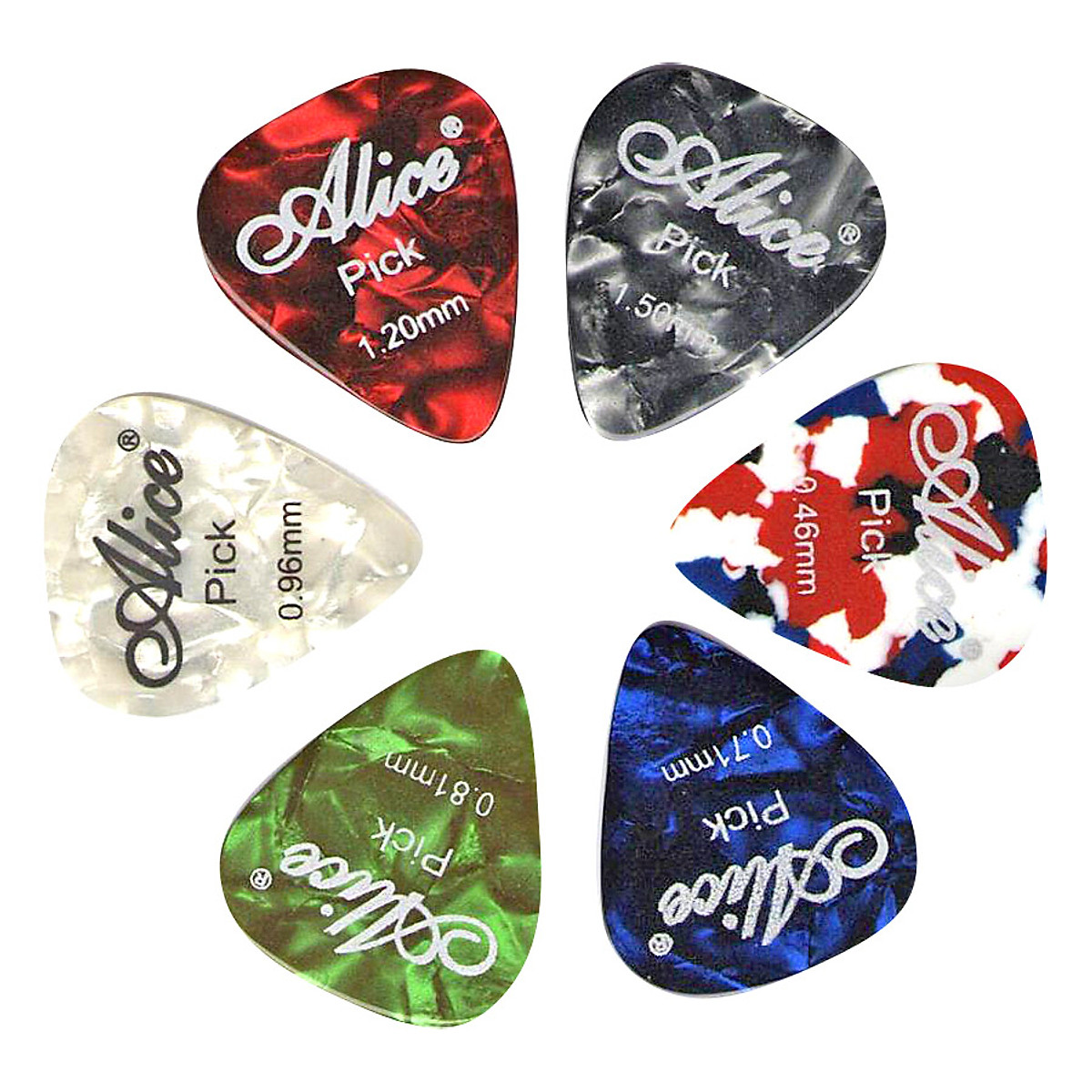 Pick - Móng gảy Guitar Alice 0.46-0.71-0.81-0.96-1.2-1.5