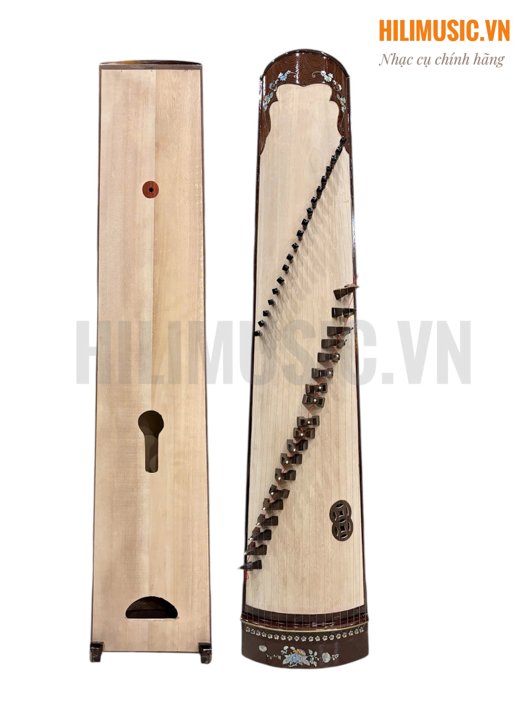 Đàn Tranh 19 Dây Gỗ Mun khảm trai T19MK