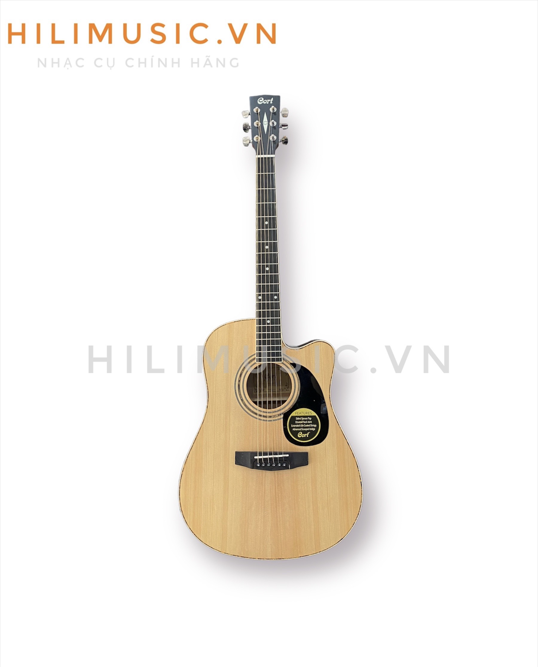 Đàn Guitar Acoustic Cort AD-880CE kèm EQ Fisman